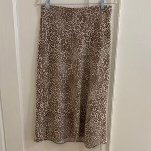 Rachel Zoe Animal Print Midi Skirt